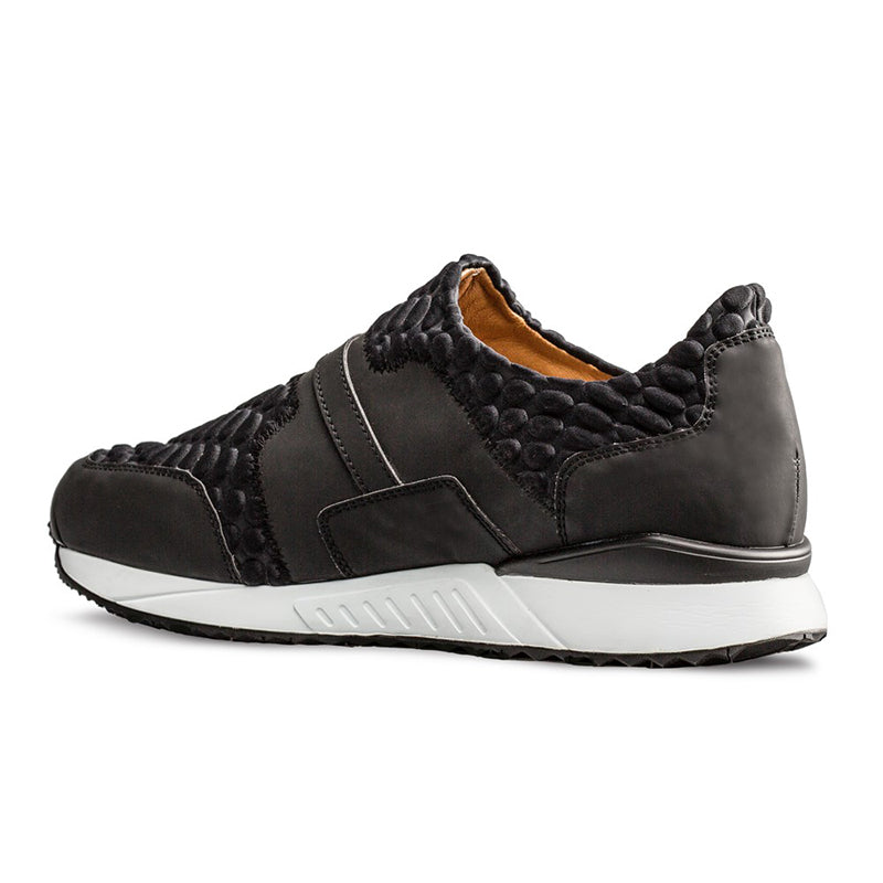 Mezlan Nevis Fabric / Calfskin Sneakers Black
