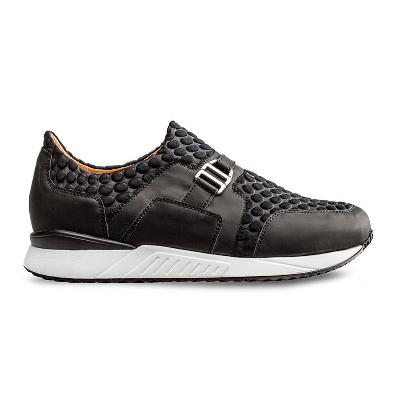 Mezlan Nevis Fabric / Calfskin Sneakers Black