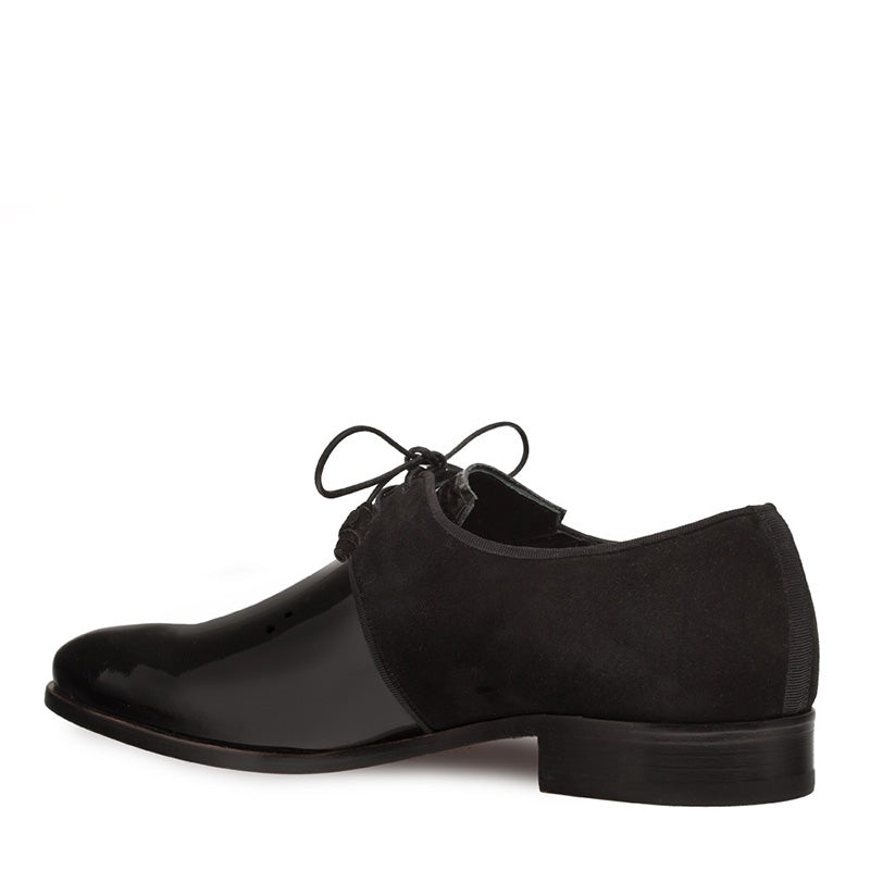 Mezlan Newell Patent Suede Shoes Black