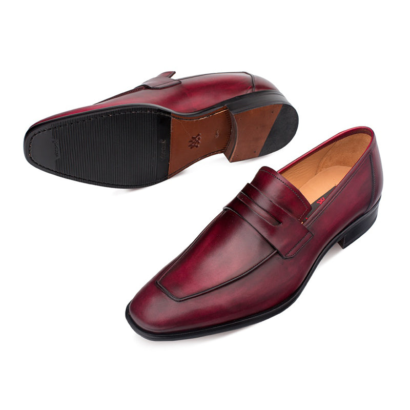 Mezlan Newport Slip On Penny Loafer Burgundy