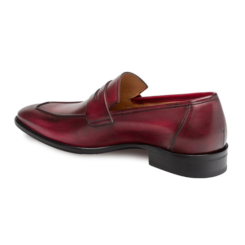 Mezlan Newport Slip On Penny Loafer Burgundy