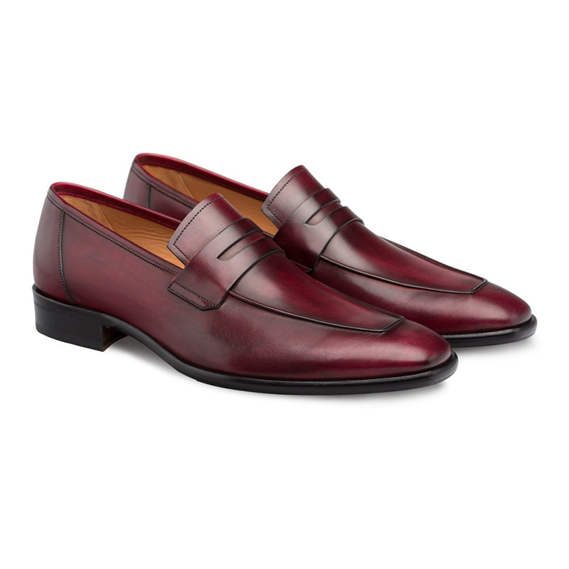 Mezlan Newport Slip On Penny Loafer Burgundy