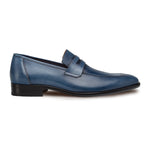 Mezlan Newport Penny Loafer Medium Blue