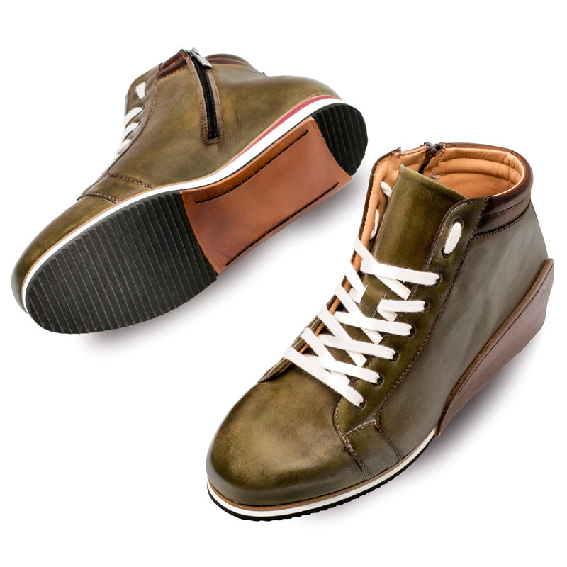 Mezlan Niro Calfskin Sneaker Olive