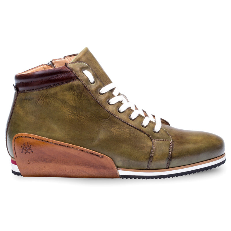 Mezlan Niro Calfskin Sneaker Olive