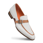 Mezlan Nubuck / Leather Loafers Bone / Camel