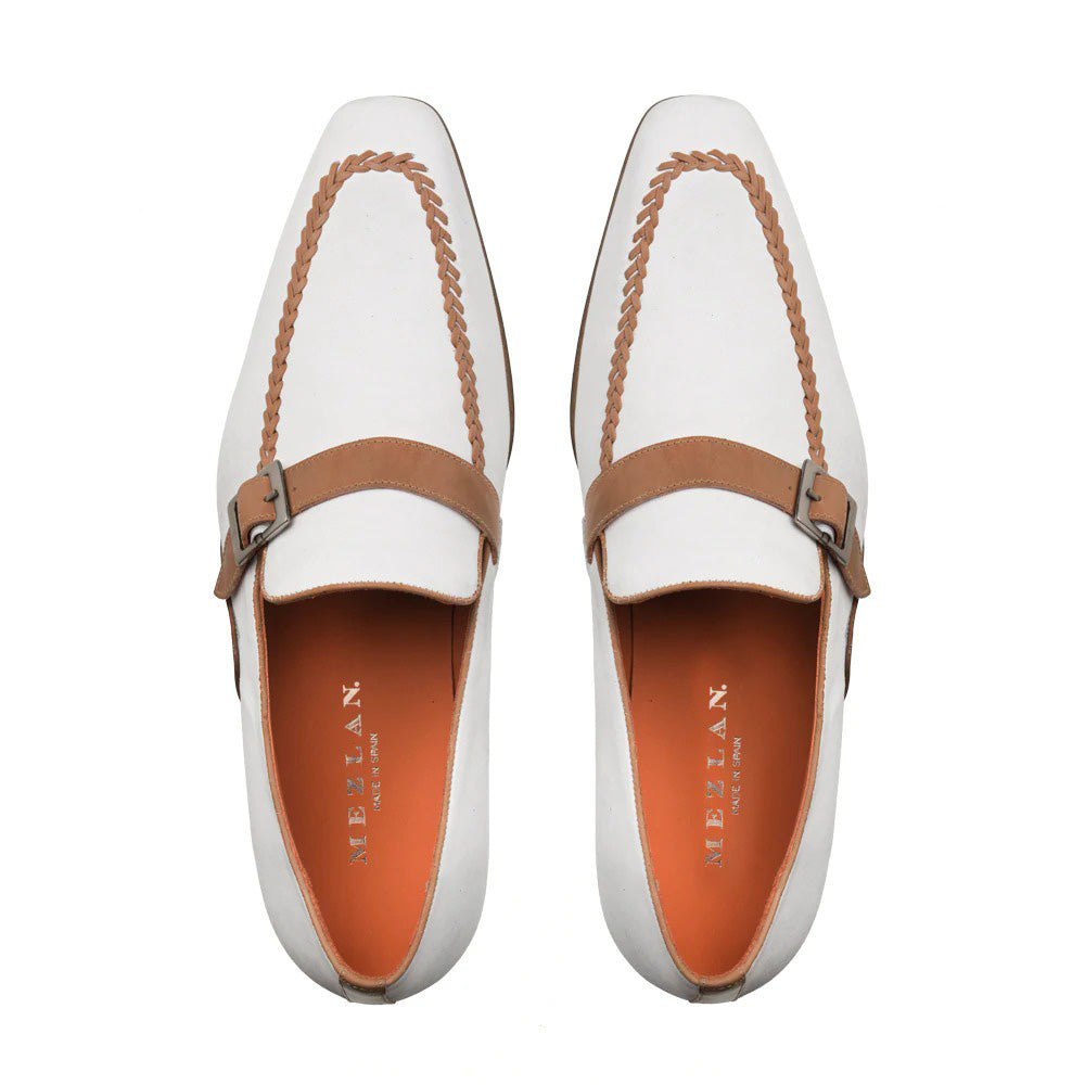 Mezlan Nubuck / Leather Loafers Bone / Camel