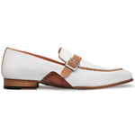 Mezlan Nubuck / Leather Loafers Bone / Camel