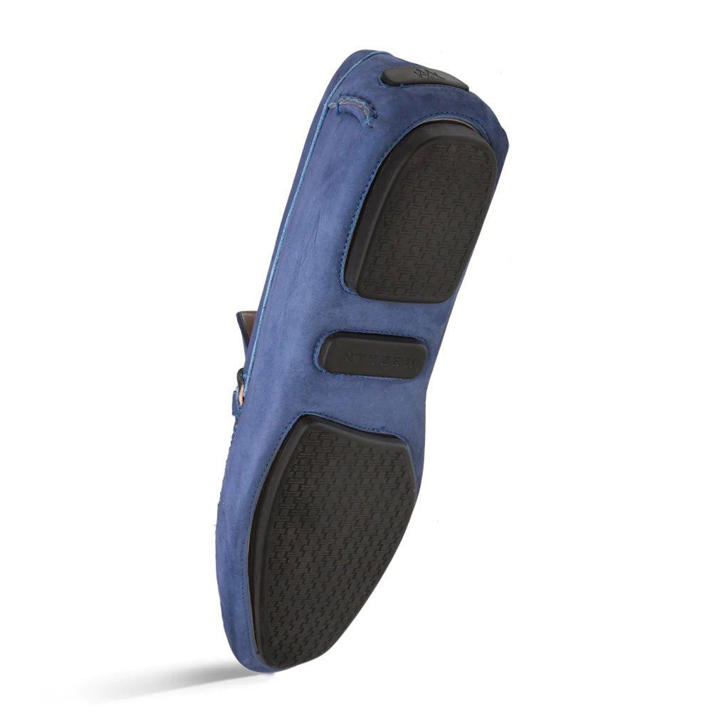 Mezlan Nubuck Ornament Driver Blue (R7349)