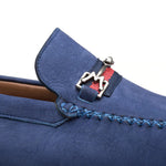 Mezlan Nubuck Ornament Driver Blue (R7349)