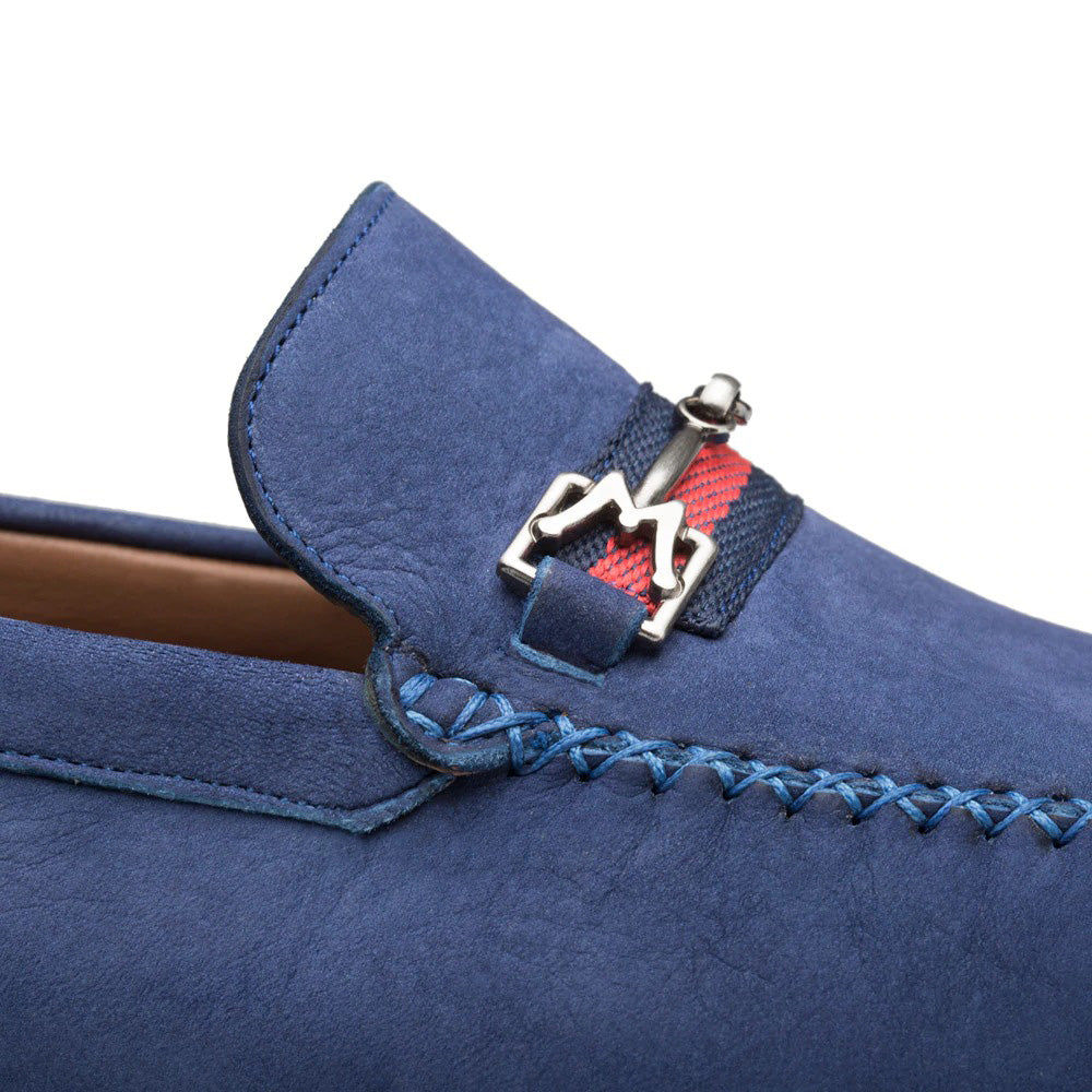 Mezlan Nubuck Ornament Driver Blue (R7349)