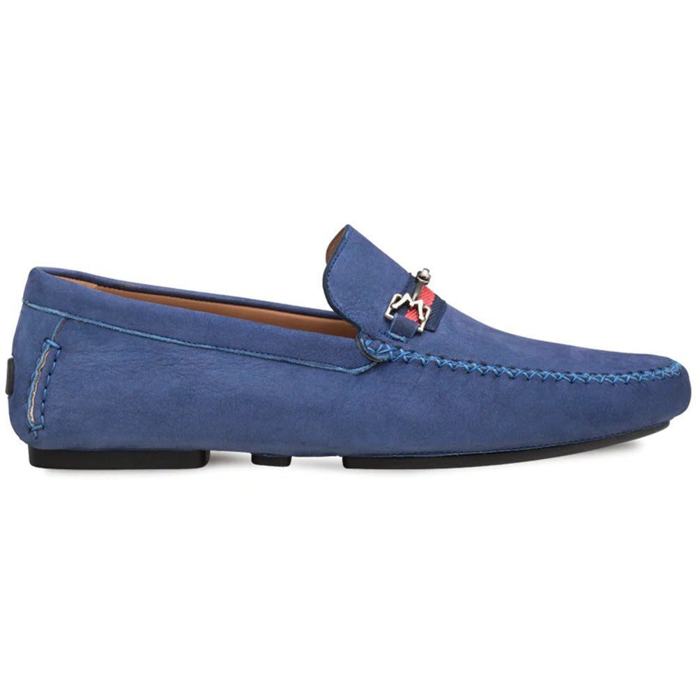Mezlan Nubuck Ornament Driver Blue (R7349)