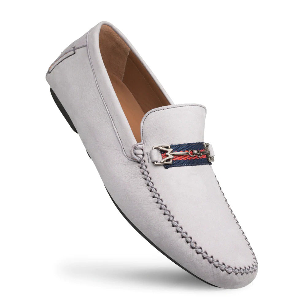 Mezlan Nubuck Ornament Driver Light Grey (R7349)