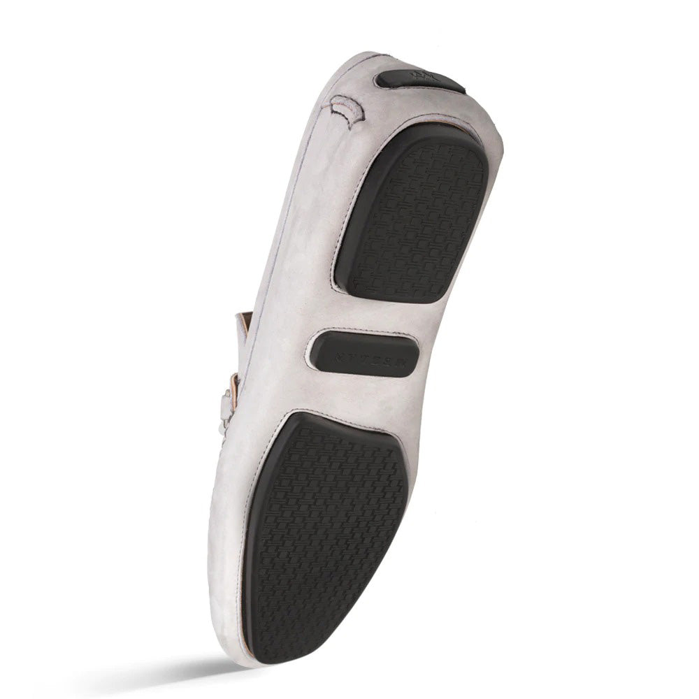 Mezlan Nubuck Ornament Driver Light Grey (R7349)