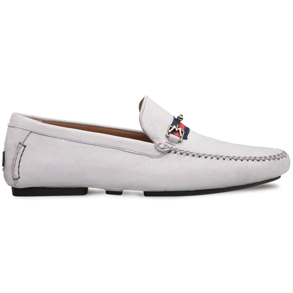 Mezlan Nubuck Ornament Driver Light Grey