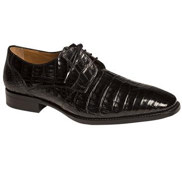 Mezlan Orazio Crocodile Derby Shoes Black