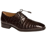 Mezlan Orazio Crocodile Derby Shoes Brown