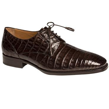 Mezlan Orazio Crocodile Derby Shoes Brown