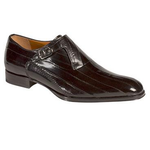 Mezlan Orleans Eel Monk Strap Shoes Black