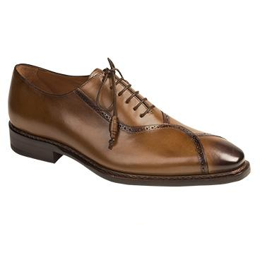 Mezlan Ortega Hand Burnished Oxfords Cognac