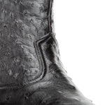 Mezlan Straight-Heel Ostrich Boots Black (SX4798-S)