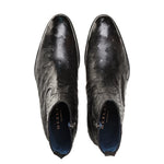 Mezlan Straight-Heel Ostrich Boots Black (SX4798-S)