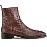 Mezlan Straight Heel Ostrich Boots Tabac