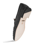 Mezlan Ostrich Dress Moccasin Black (RX612)