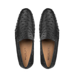 Mezlan Ostrich Dress Moccasin Black (RX612)
