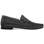 Mezlan Ostrich Dress Moccasin Black