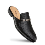 Mezlan Ostrich Slide Black