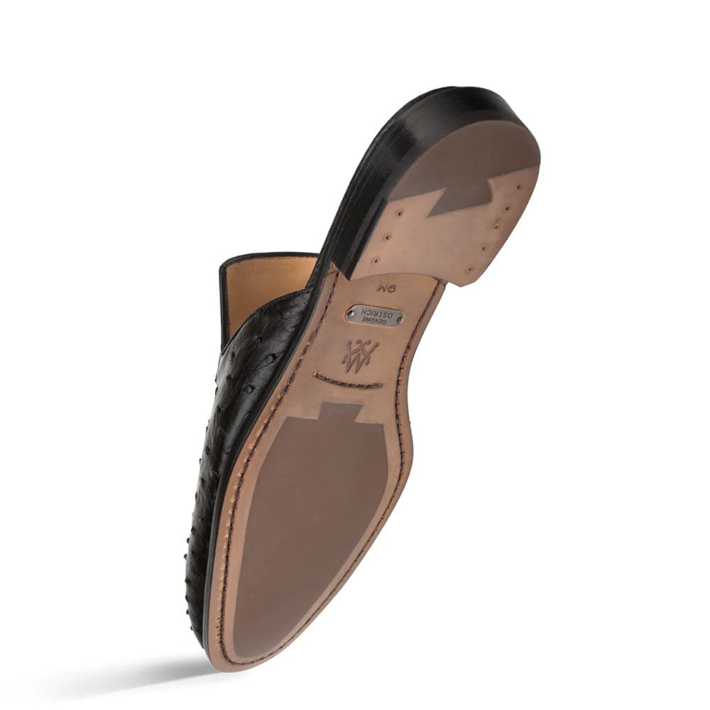 Mezlan Ostrich Slide Black