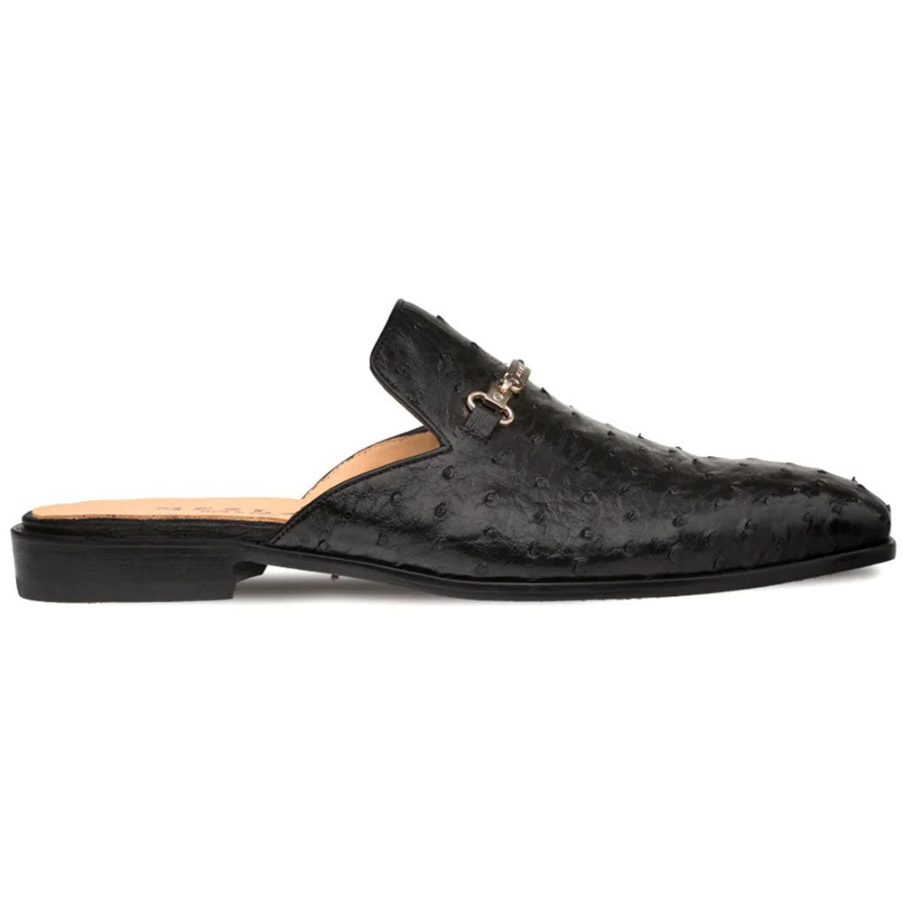 Mezlan Ostrich Slide Black