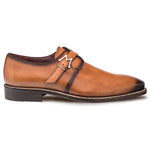 Mezlan Paden Calfskin Monkstrap Shoes Cognac