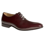 Mezlan Parodi Split Toe Textured Calfskin Oxfords Burgundy