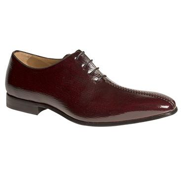 Mezlan Parodi Split Toe Textured Calfskin Oxfords Burgundy