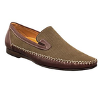 Mezlan Pasquale Embossed Nubuck & Calfskin Loafers Brown / Olive