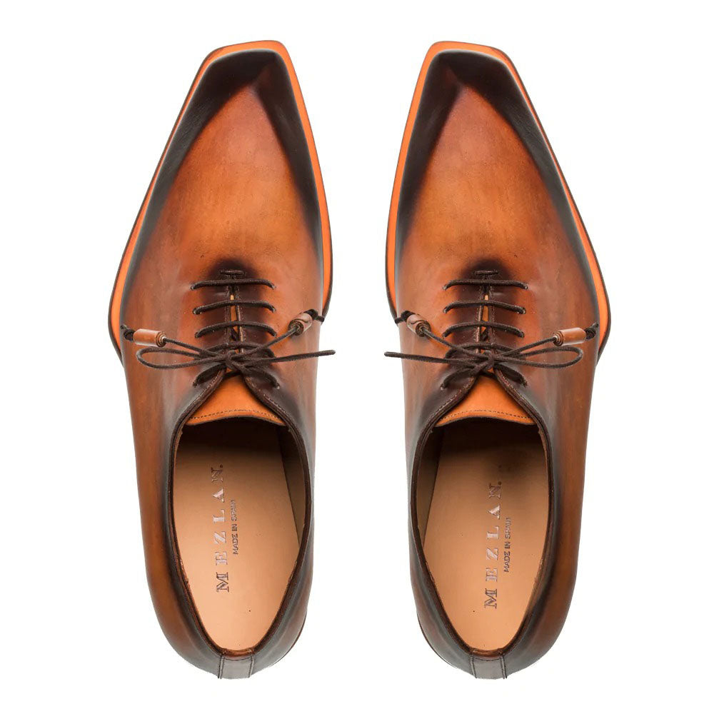 Mezlan Patina Asymmetrical Oxfords S108 Cognac