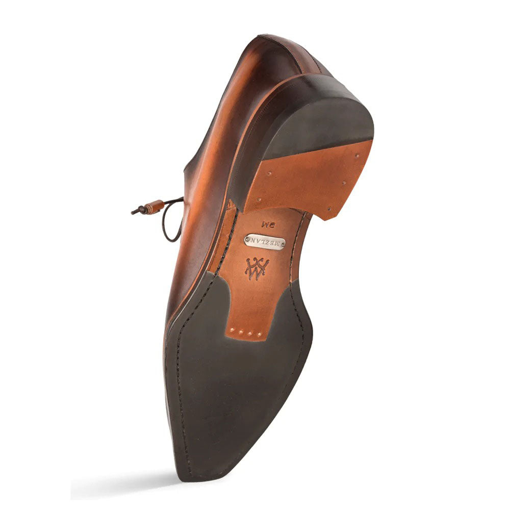 Mezlan Patina Asymmetrical Oxfords S108 Cognac
