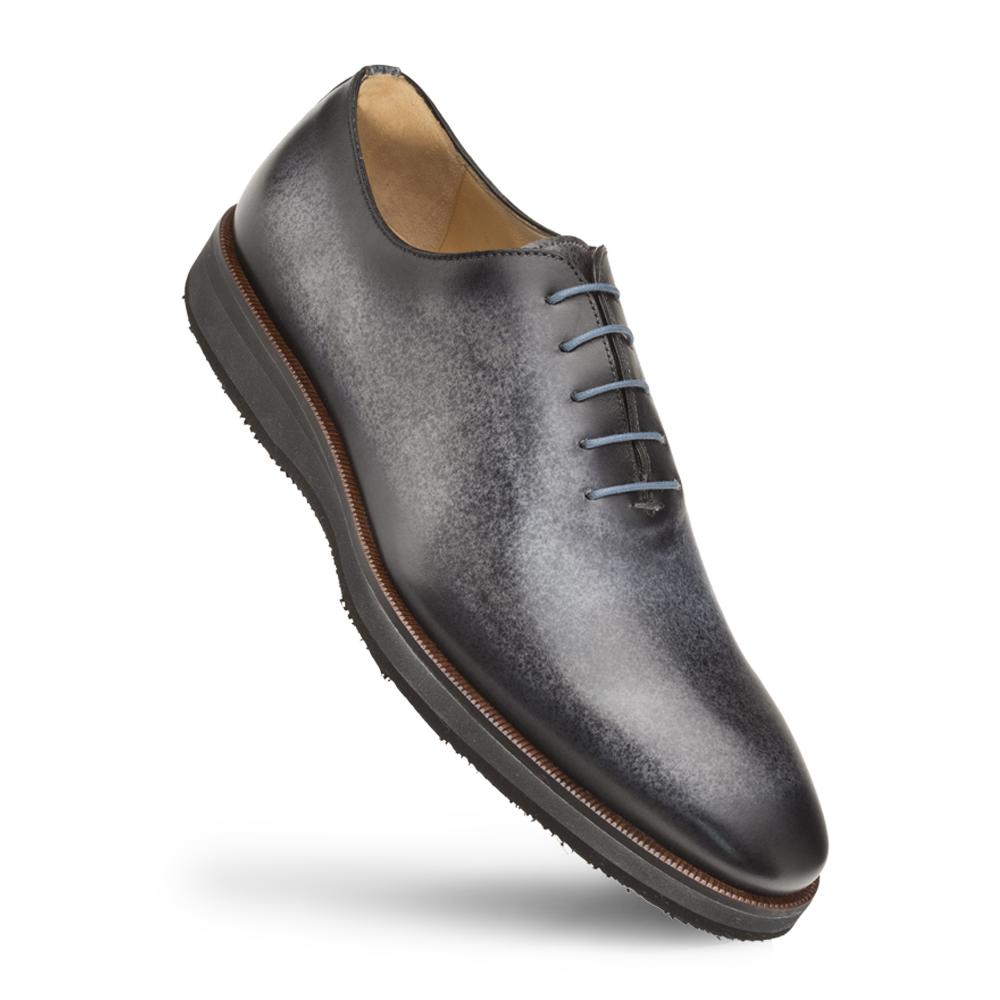 Mezlan Patina Calfskin Oxfords Grey 