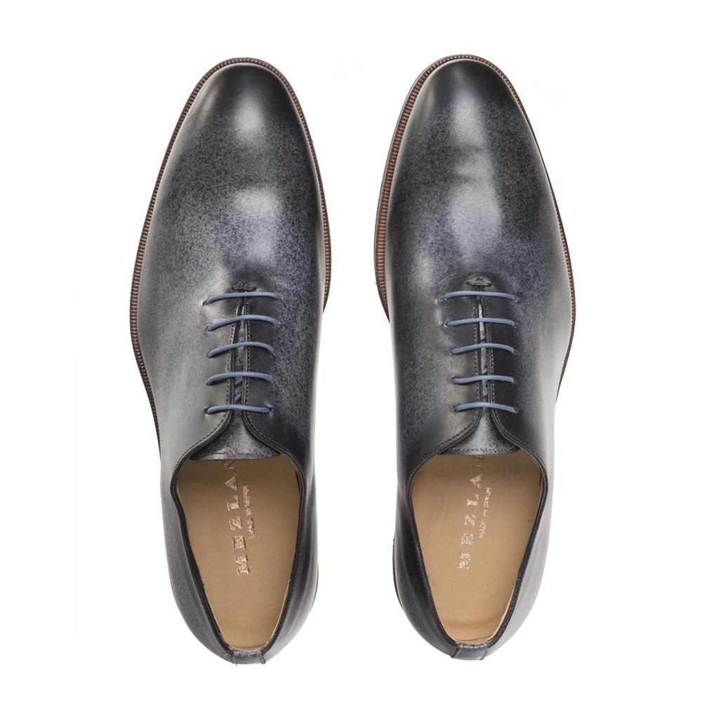 Mezlan Patina Calfskin Oxfords Grey 