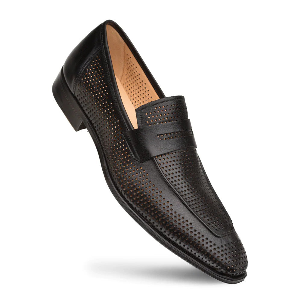 Mezlan Perforated Loafers Black
