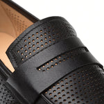 Mezlan Perforated Loafers Black