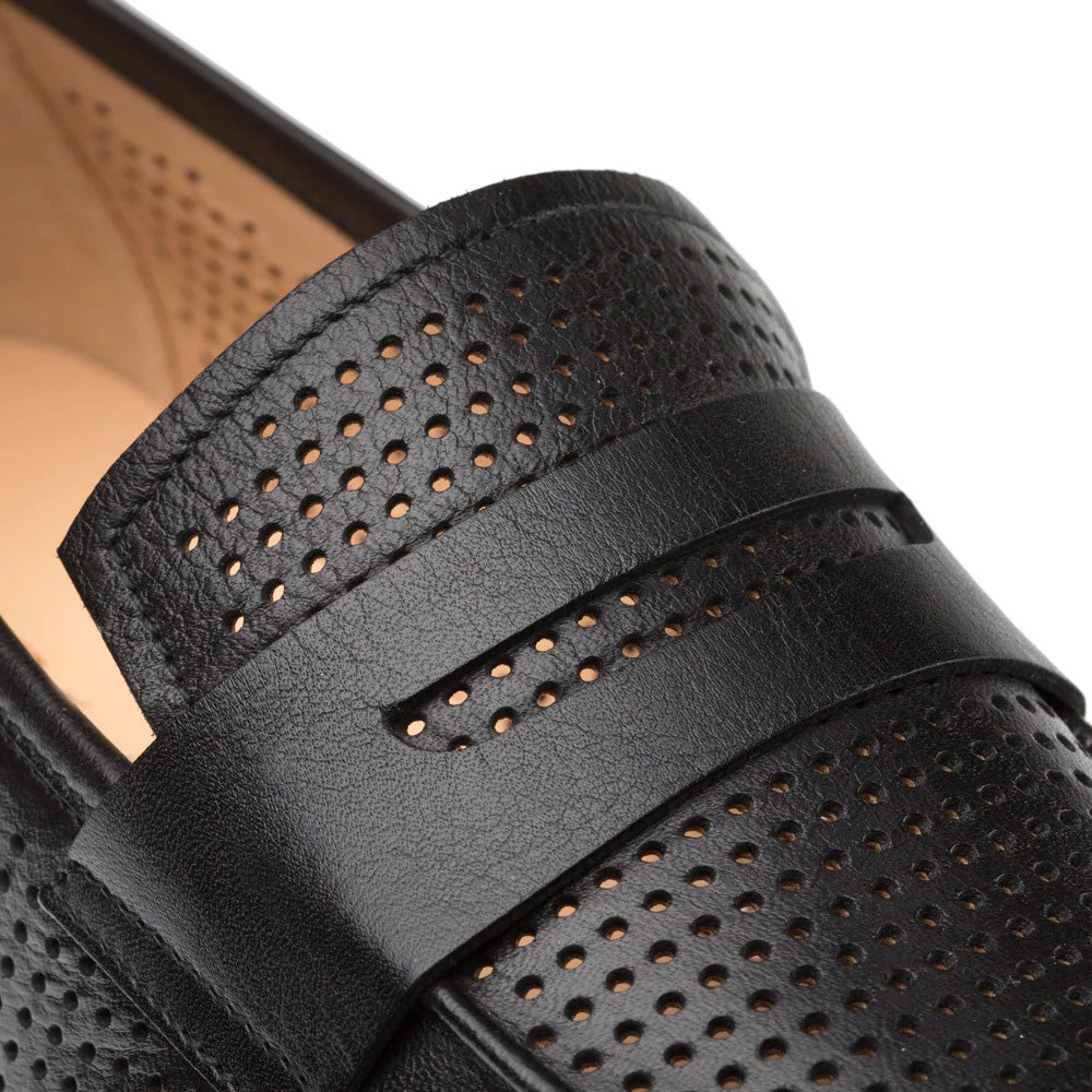 Mezlan Perforated Loafers Black