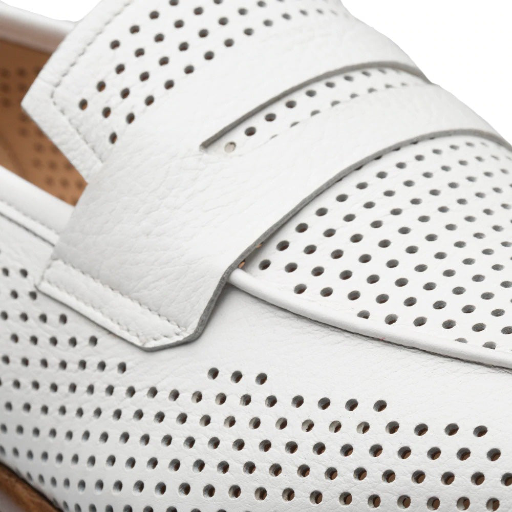 Mezlan Perforated Loafers White
