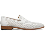 Mezlan Perforated Loafers White