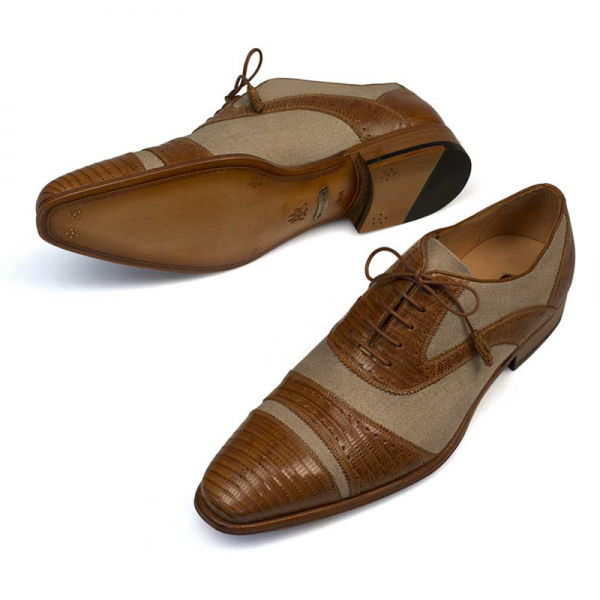 Mezlan Perseo Lizard Shoes Camel Natural