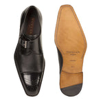 Mezlan Phoenix Calfskin / Deerskin Shoes Black