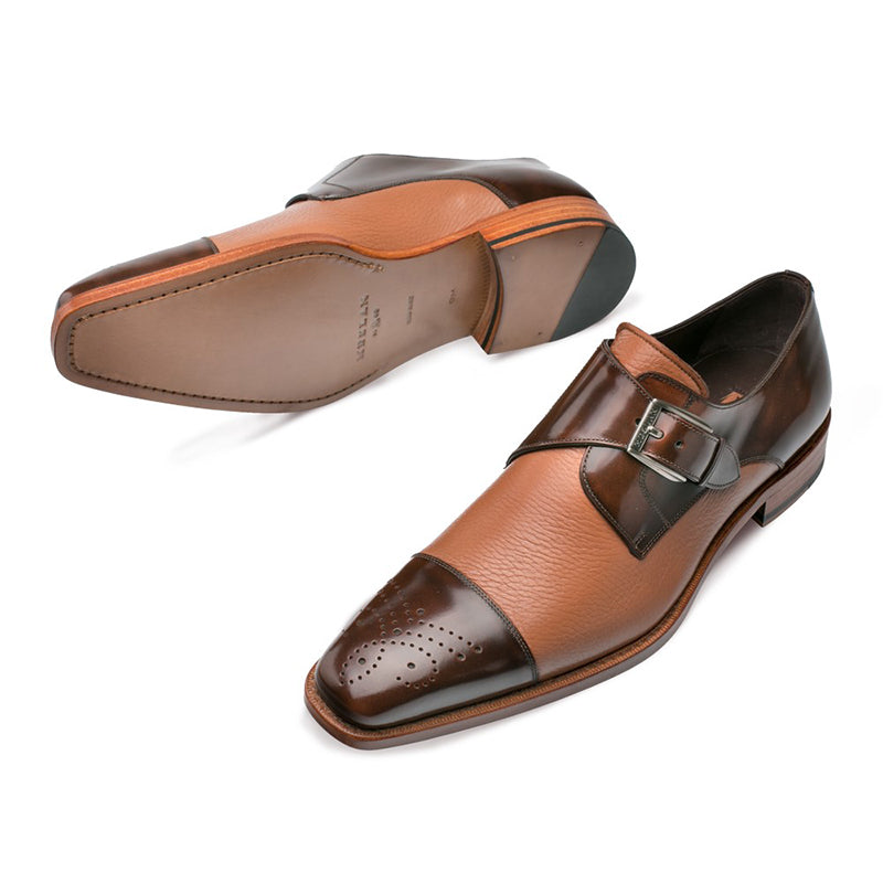 Mezlan Phoenix Calfskin / Deerskin Shoes Camel