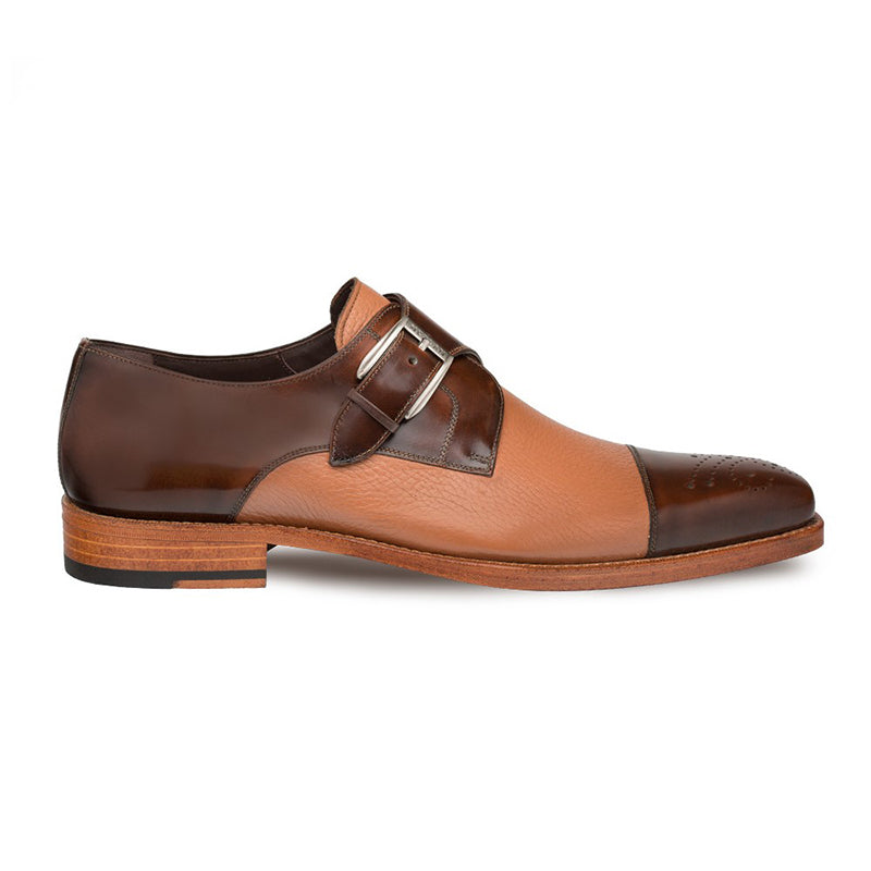 Mezlan Phoenix Calfskin / Deerskin Shoes Camel
